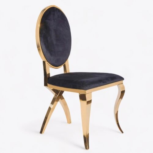 Annabelle Gold Dining Chair Black