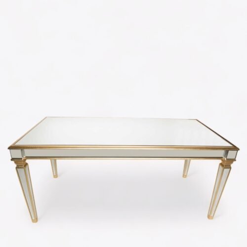 Gold Trim Mirror Table
