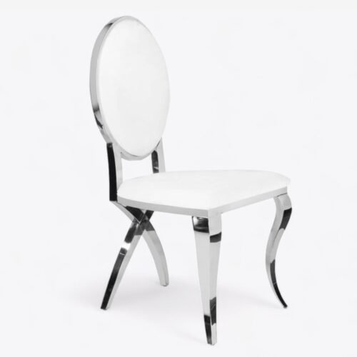 Annabelle Silver Dining Chair White