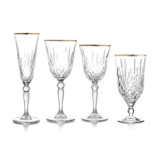 Diamond Glassware Gold Collection