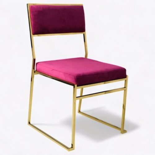 Contempo Gold Dining Chair Plum