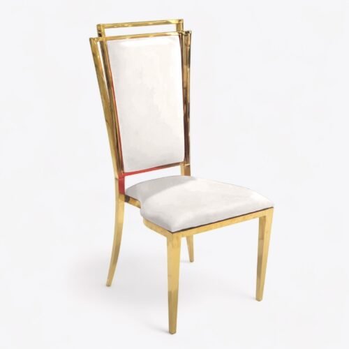 Dolce Gold Dining Chair White