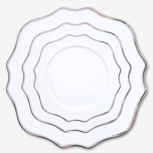 Signature White Silver Dinnerware Collection