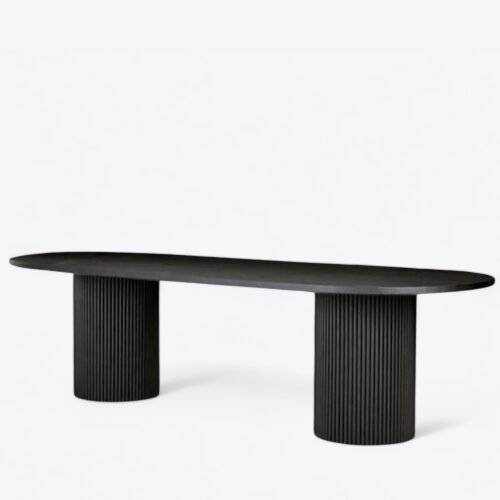 Bali Black Oval Dining Table 2