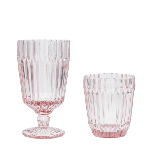 Sapphire Pink Glassware Collection