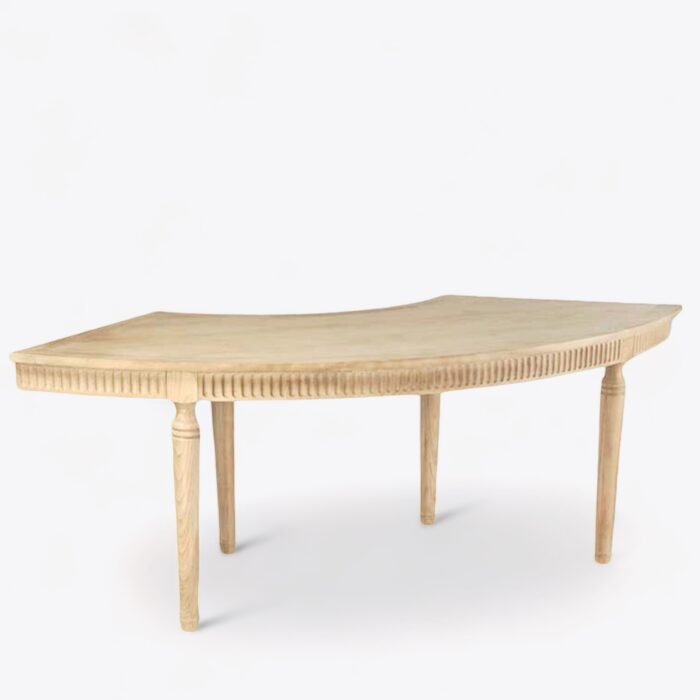 Florence Wood Serpentine Dining Table 1