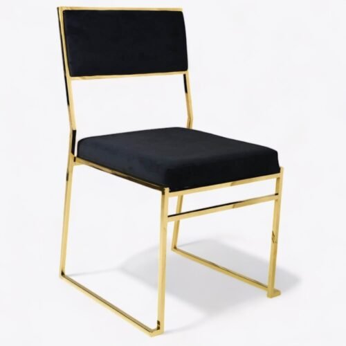 Contempo Gold Dining Chair Black