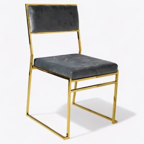 Contempo Gold Dining Chair Gray