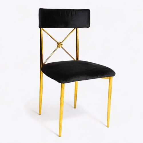 Diana Gold Dining Chair Black