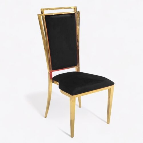 Dolce Gold Dining Chair Black