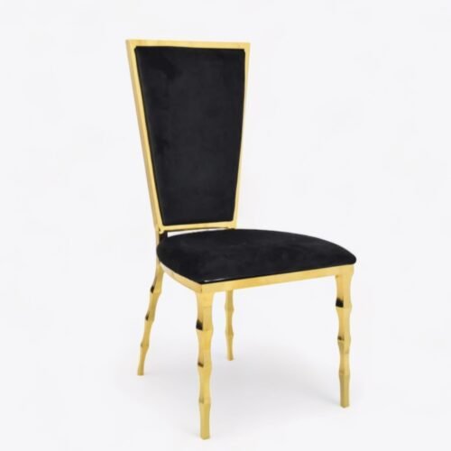 Elegance Gold Dining Chair Black