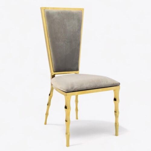 Elegance Gold Dining Chair Gray