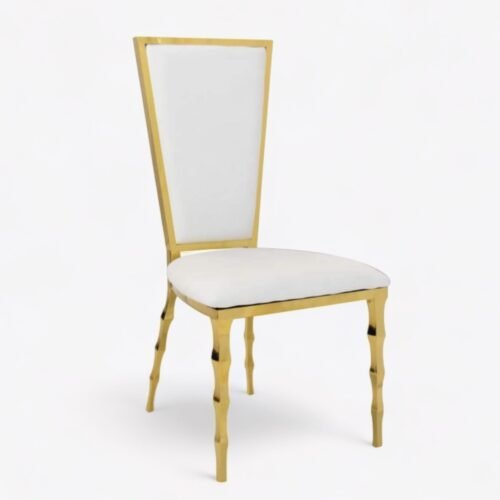 Elegance Gold Dining Chair White