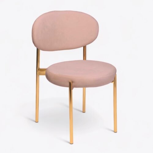 Etna Gold Dining Chair Pink
