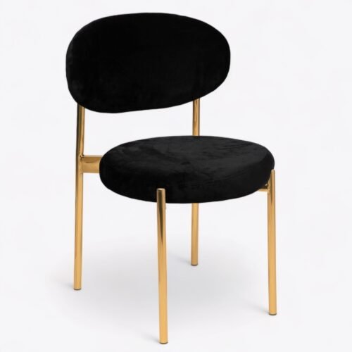 Etna Gold Dinng Chair Black