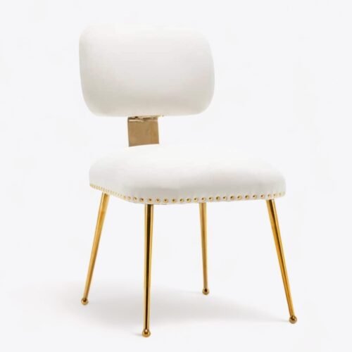 Grace Gold Dining Chair White