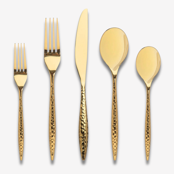 Pierre Gold Flatware Collection - Glam Party Rentals