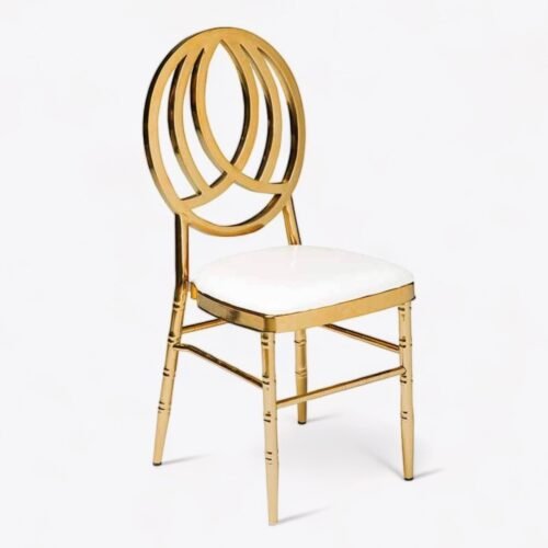Bellini Gold Dining Chair White