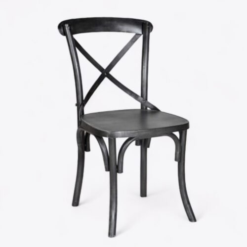 Cross Back Black Dinng Chair