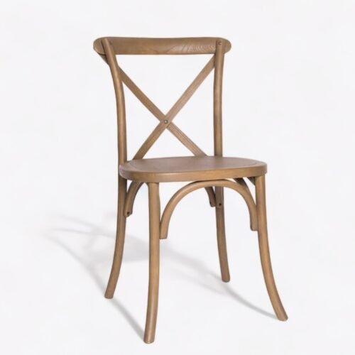 Cross Back Natural Dining Chair