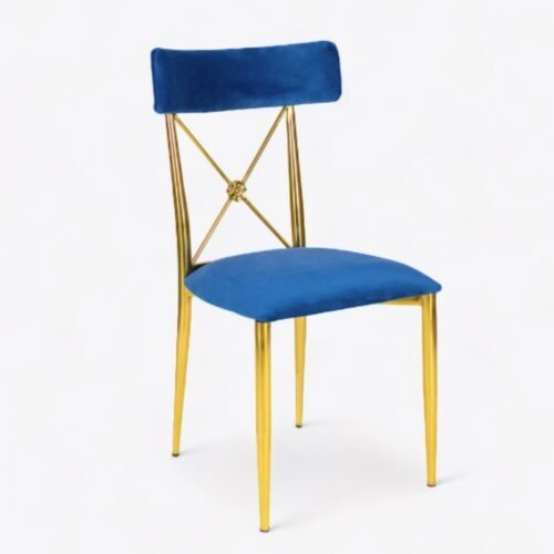 Diana Gold Dining Chair Blue