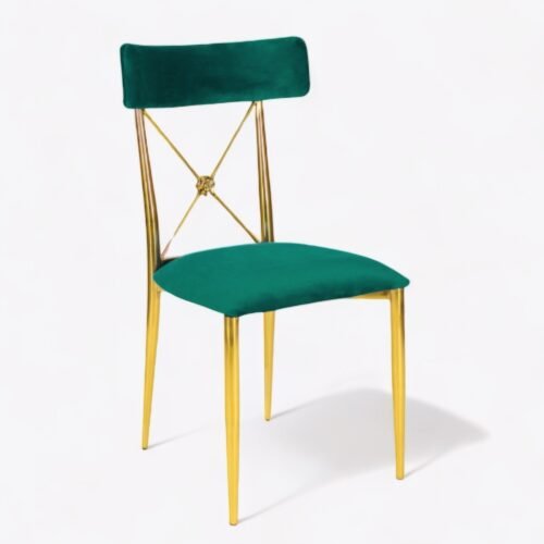 Diana Gold Dining Chair Green
