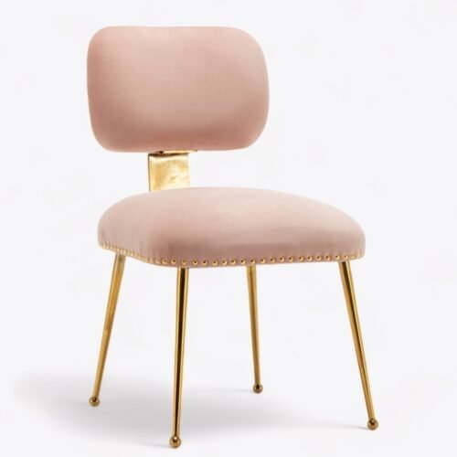 Grace Gold Dining Chair Blush