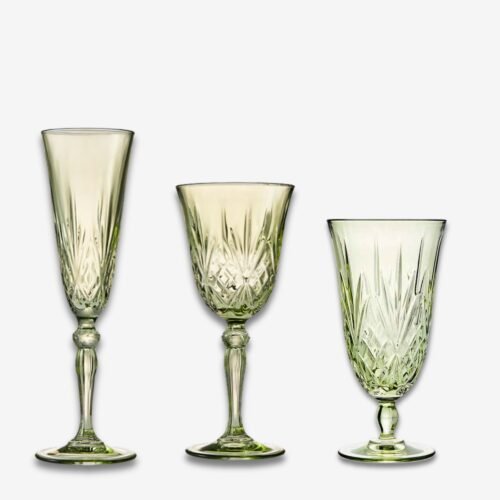 Murano Green Glassware Collection