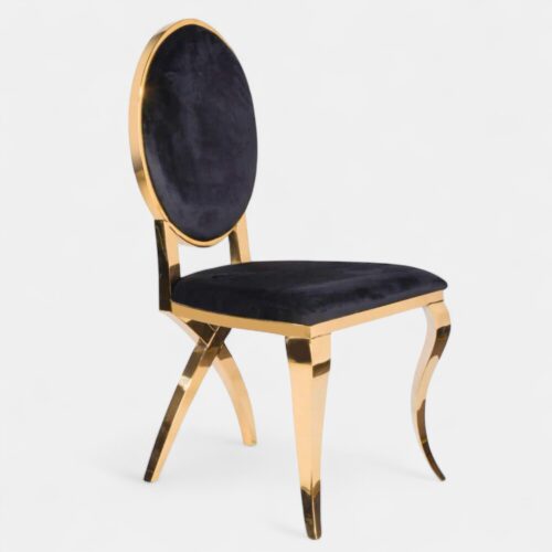 Annabelle Gold Dining Chair Black 1