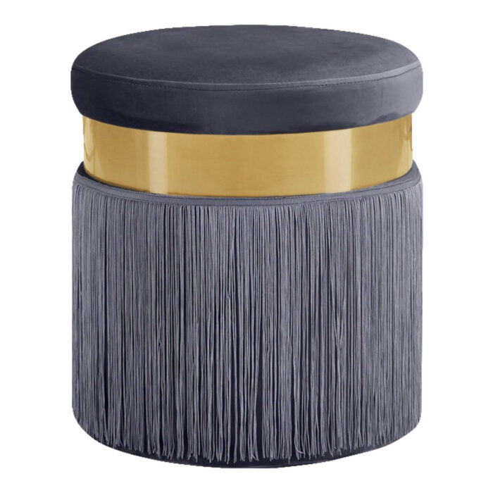 Piaget Grey Ottoman Glam Party Rentals