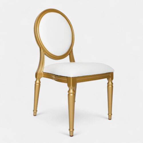 Marie Antoinette Gold Dining Chair White