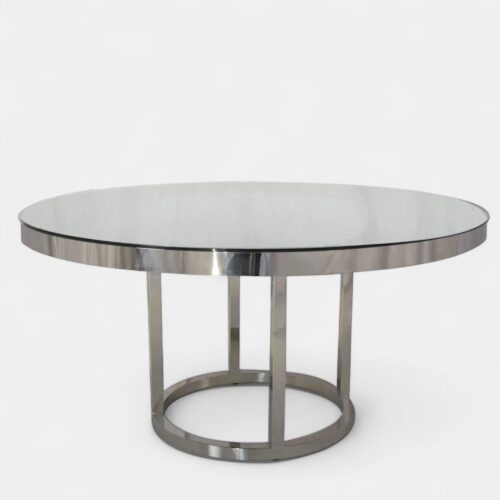 Valencia SIlver Round Dining Table