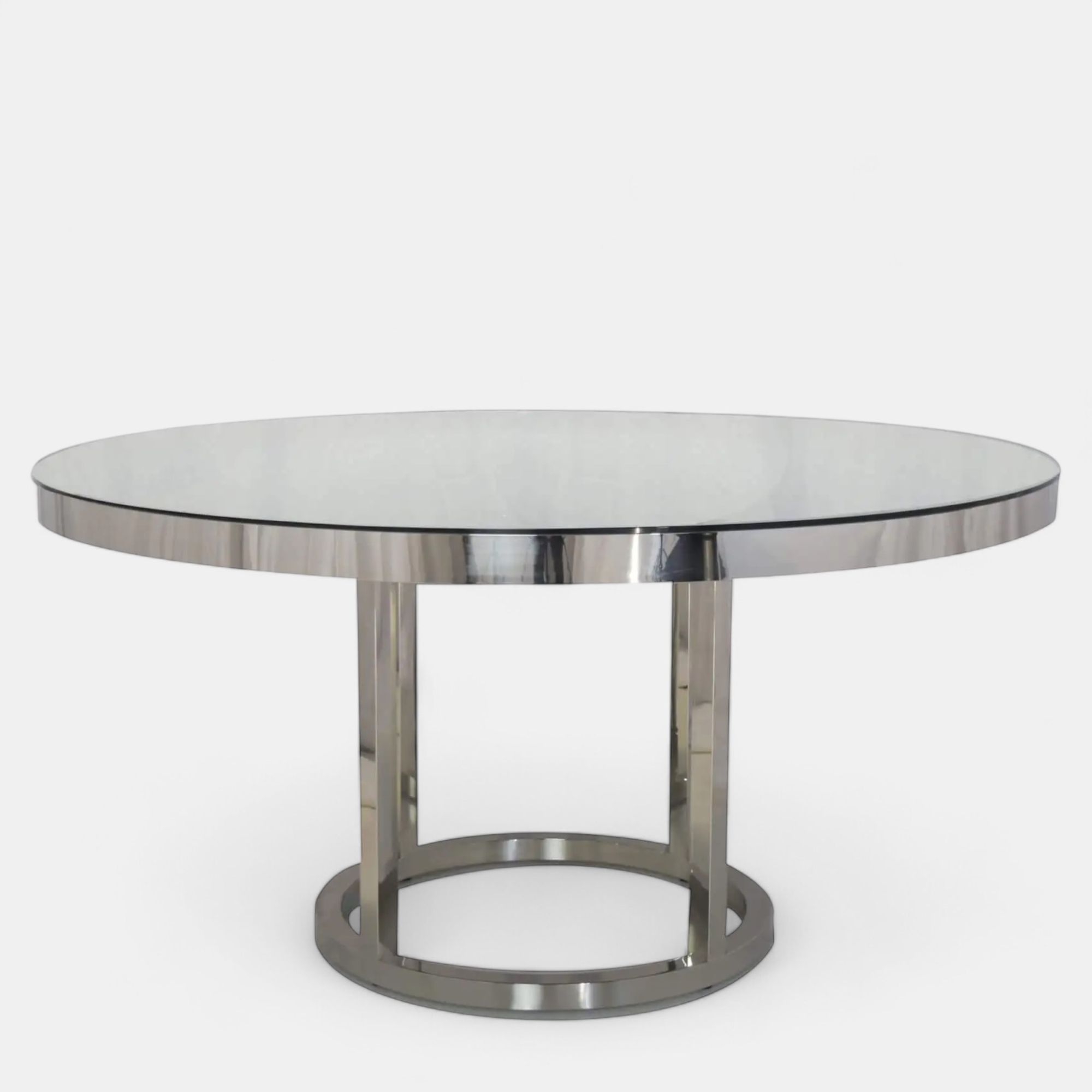 Valencia Silver Round Dining Table - Image 2