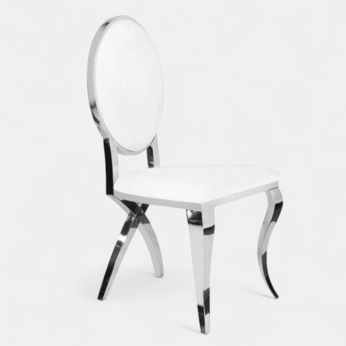 Annabelle Silver Dining Chair White 1