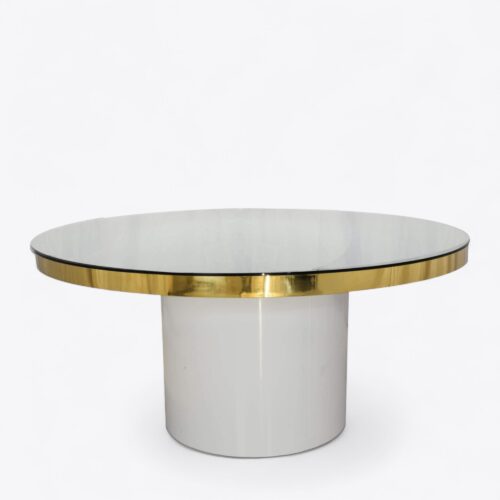 Maison Gold White Round Dining Table