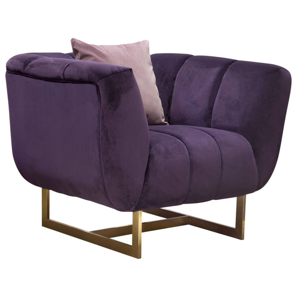 Chelsea Purple Lounge Chair - Image 2