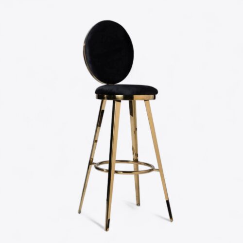 Annabelle Gold Black Barstool