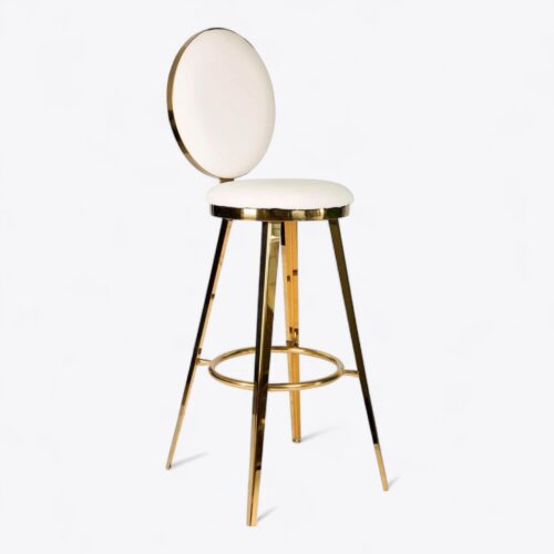 Annabelle Gold White Barstool