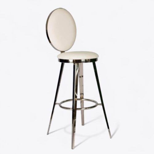 Annabelle Silver Barstool White