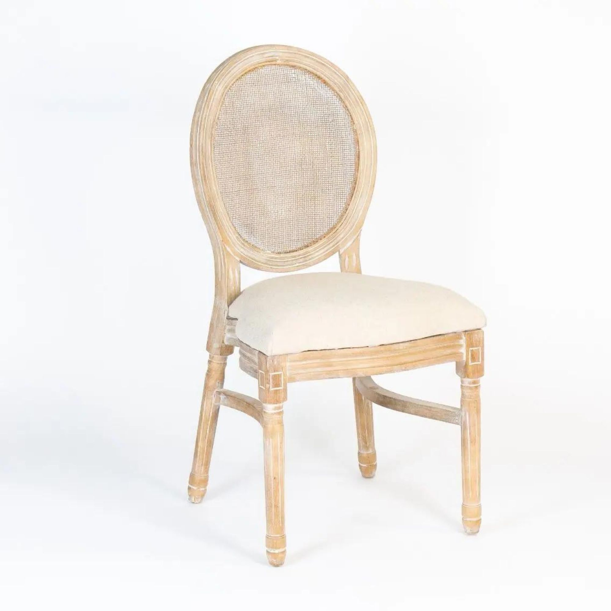 Louis Natural With Rattan Dining Chair
