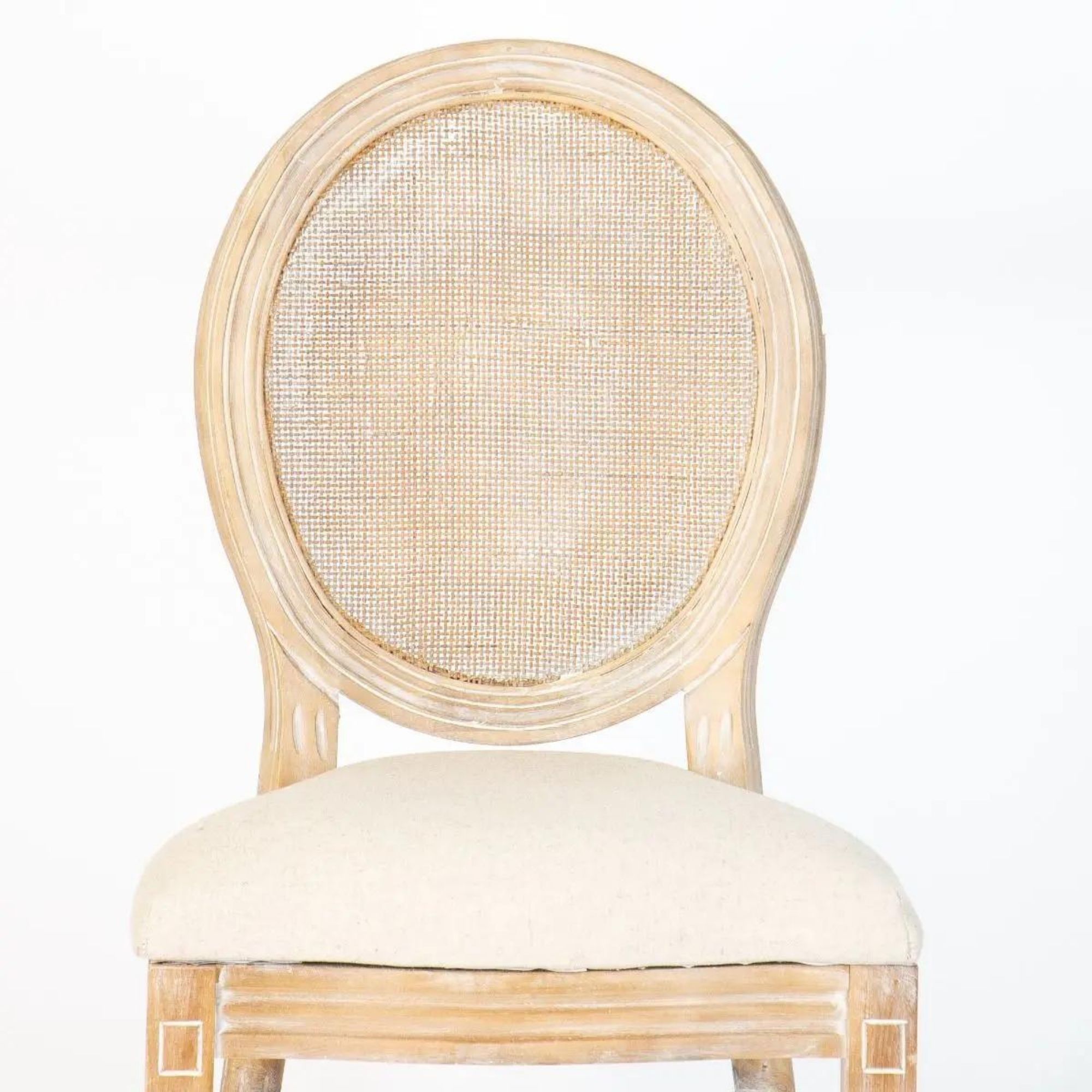 Louis Natural With Rattan Dining Chair