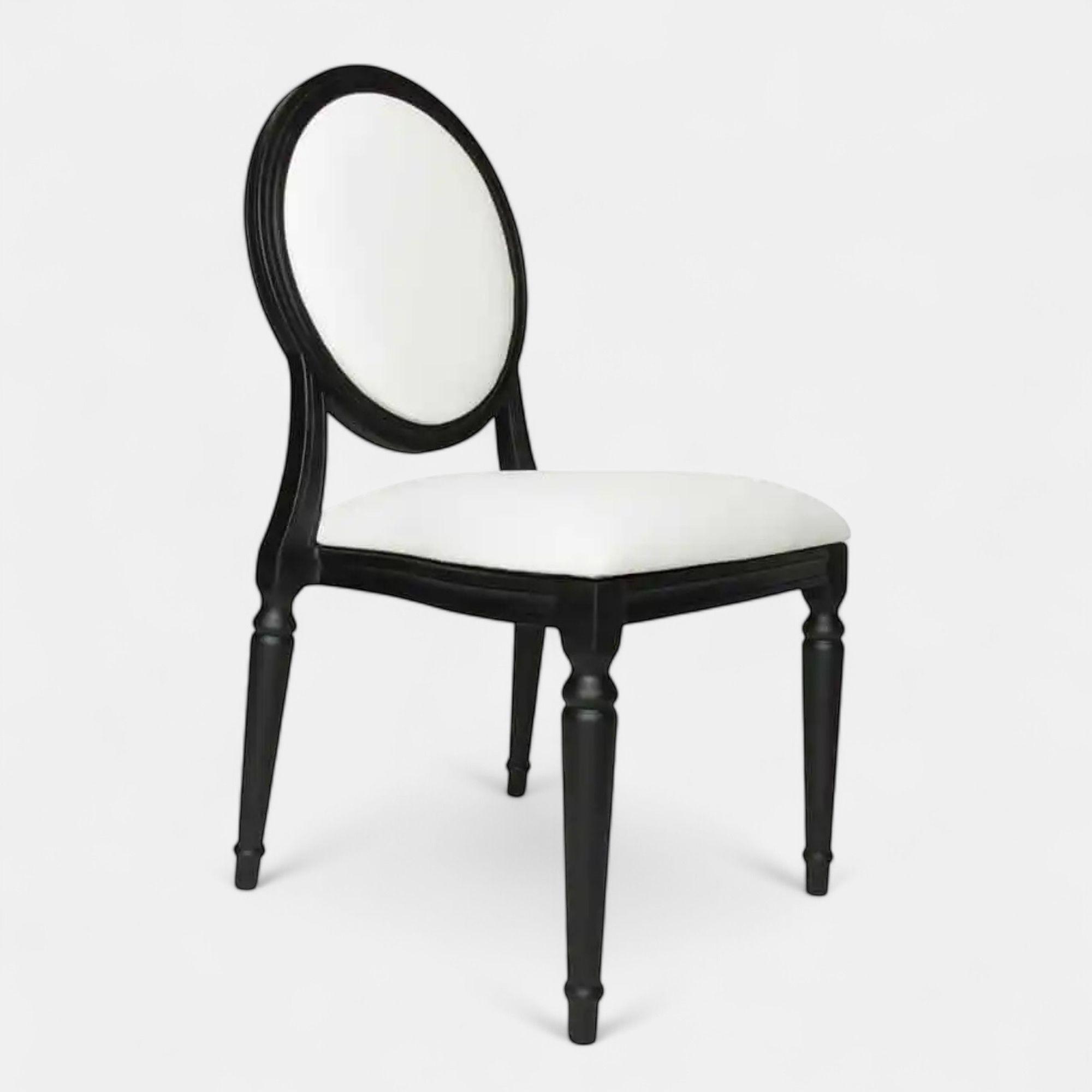 Marie Antoinette Black Dining Chair - White