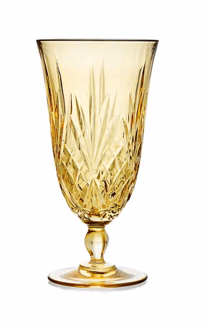 Murano Amber Water Goblet