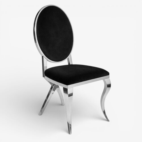 Annabelle Silver DIning Chair Black 1