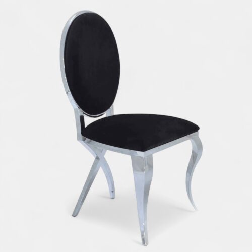 Annabelle Silver Dining Chair Black