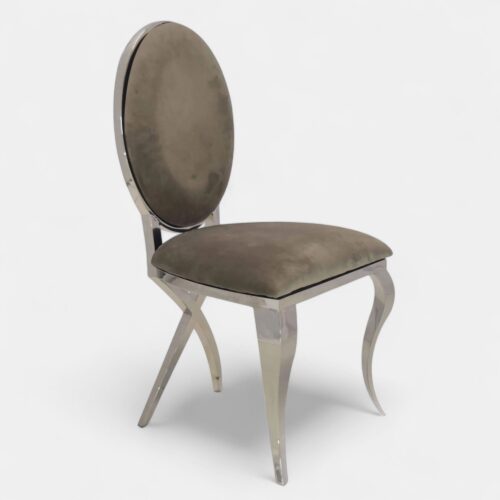 Annabelle Silver Dining Chair Taupe