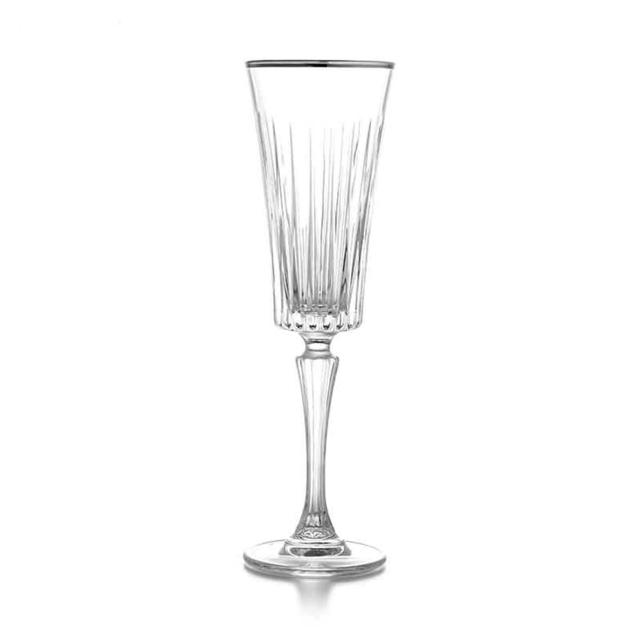 Baccarat Champagne Flute Silver 7 oz