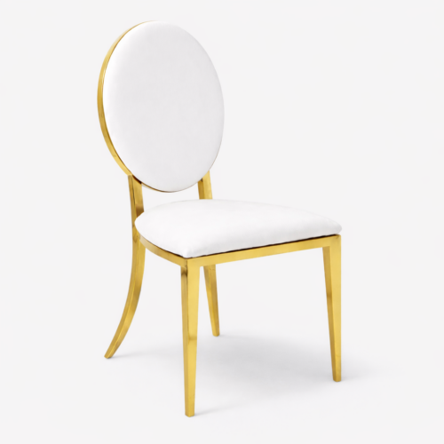 Imperial Gold Dining Chair White