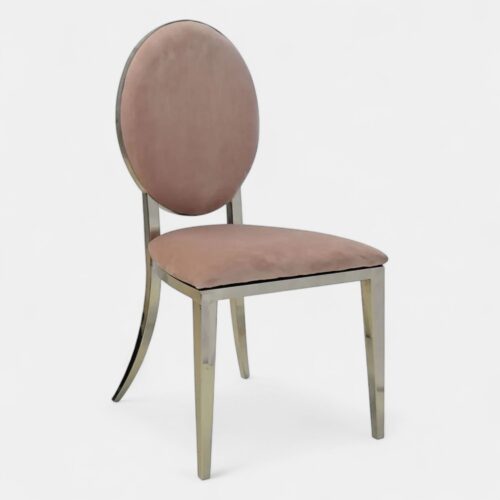 Imperial Silver Dining Chair Blush