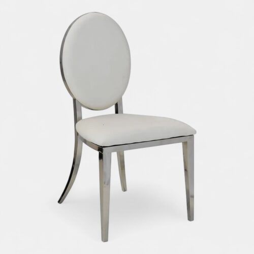 Imperial Silver Dining Chair White